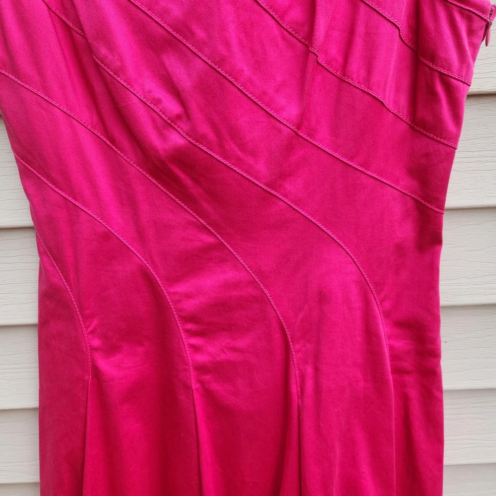 Calvin Klein Pink Pleated Swing  Dress - Picture 8 of 9